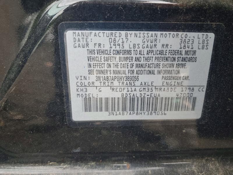 2017 NISSAN SENTRA SV 12