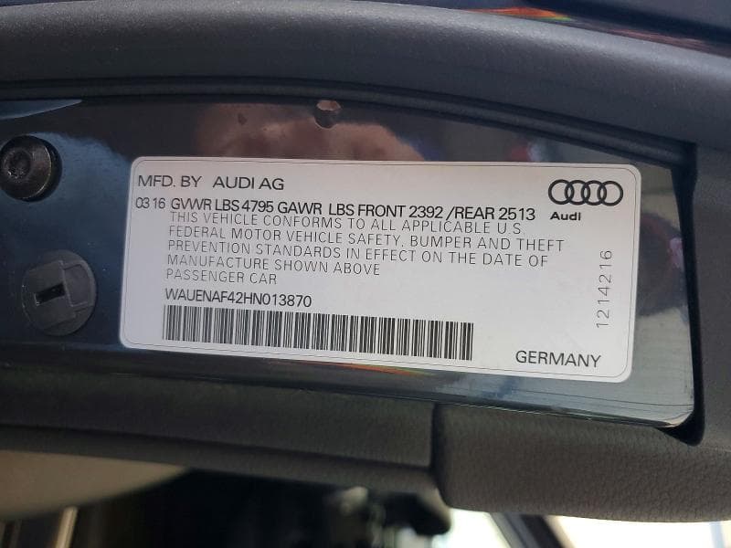 2017 AUDI A4 PREMIUM PLUS 12