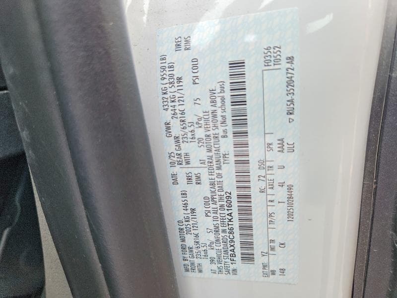 2026 FORD TRANSIT T-350 13