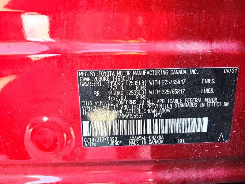 2021 TOYOTA RAV4 LE 12