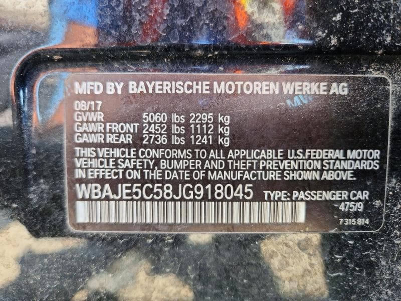 2018 BMW 540 I I 12