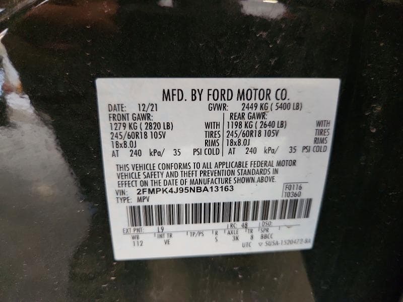 2022 FORD EDGE SEL 13