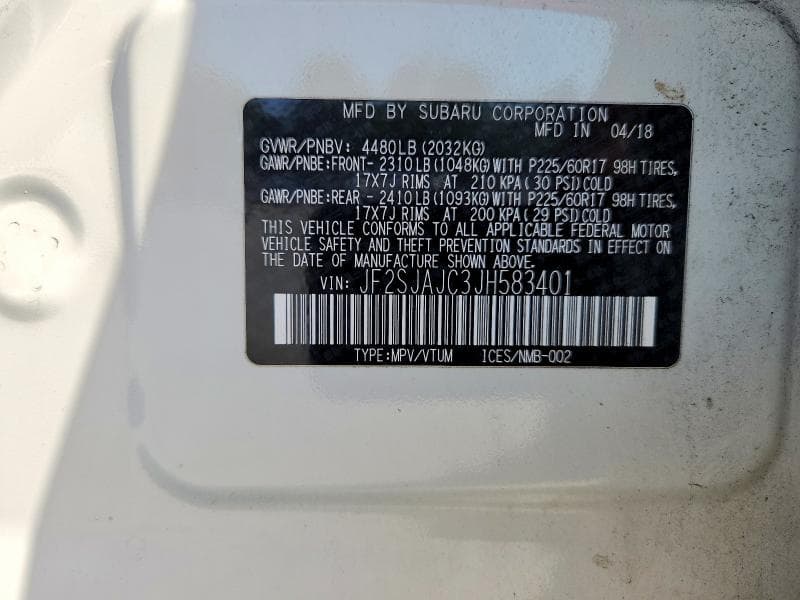 2018 SUBARU FORESTER 2.5I LIMITED 13