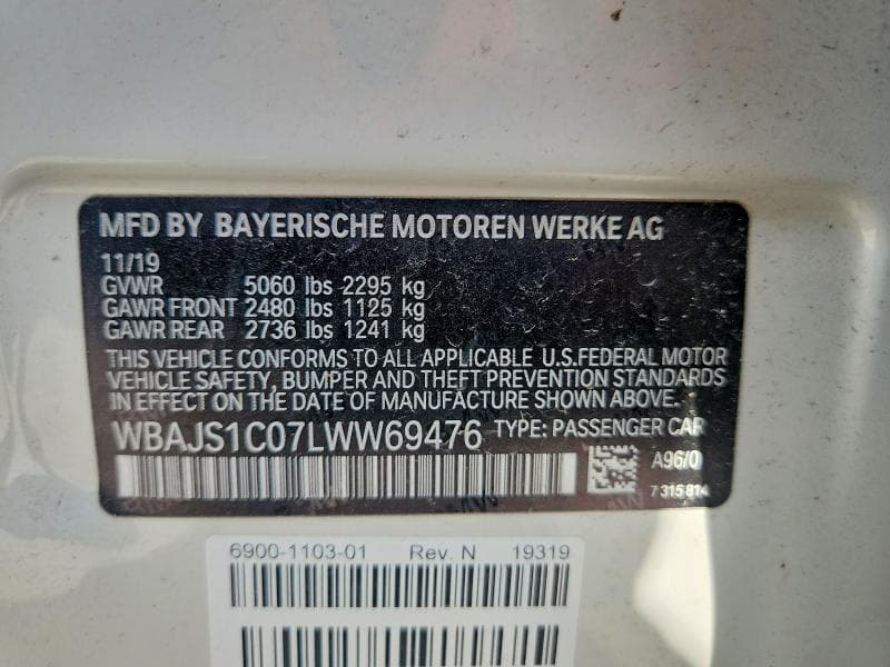 2020 BMW 540 I 12