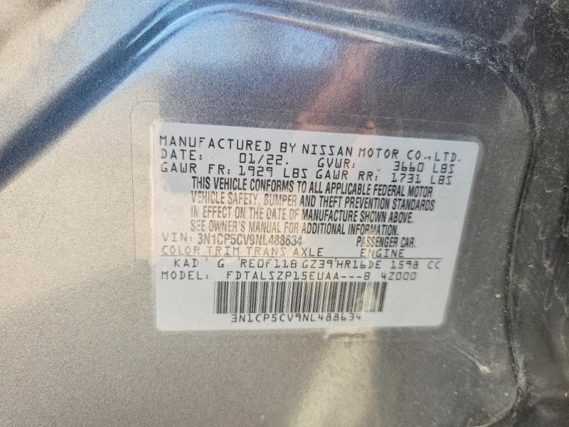 2022 NISSAN KICKS SV 12