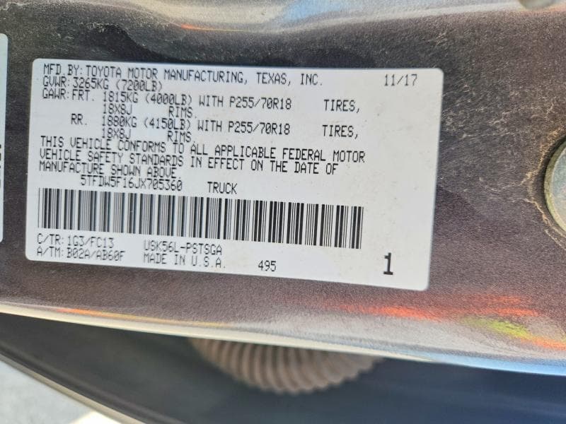 2018 TOYOTA TUNDRA CREWMAX SR5 12