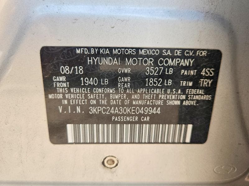 2019 HYUNDAI ACCENT SE SE 12