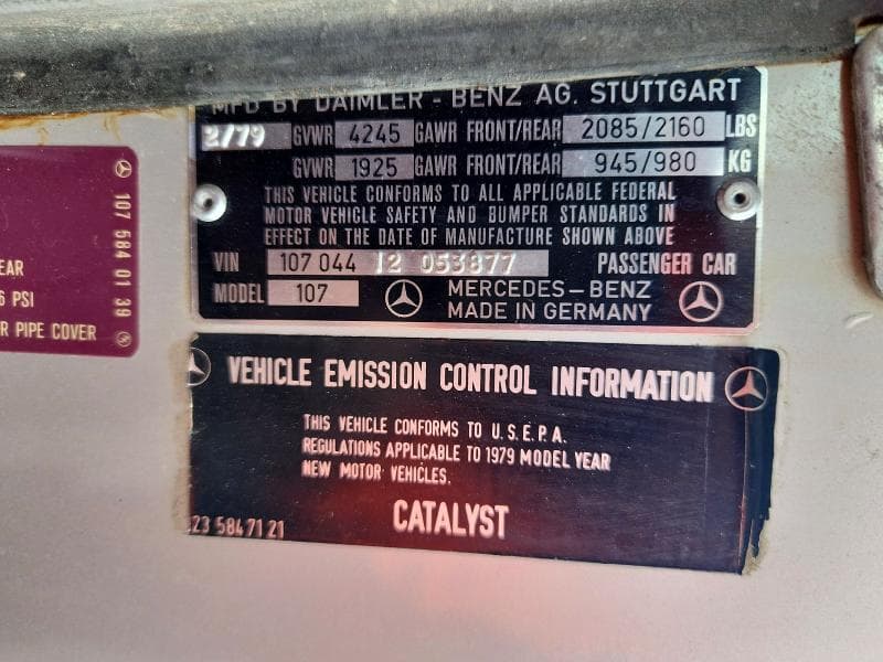 1979 MERCEDES-BENZ RD 12