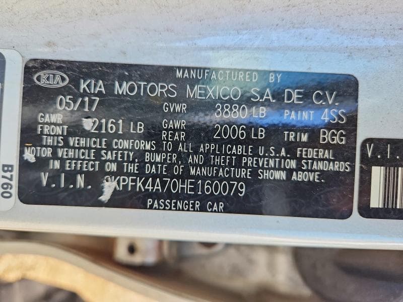 2017 KIA FORTE LX 12