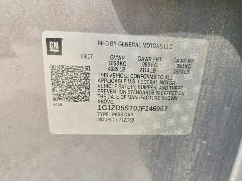 2018 CHEVROLET MALIBU LT 13