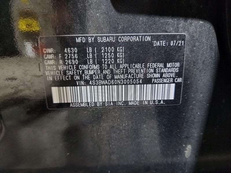 2022 SUBARU LEGACY PREMIUM 12
