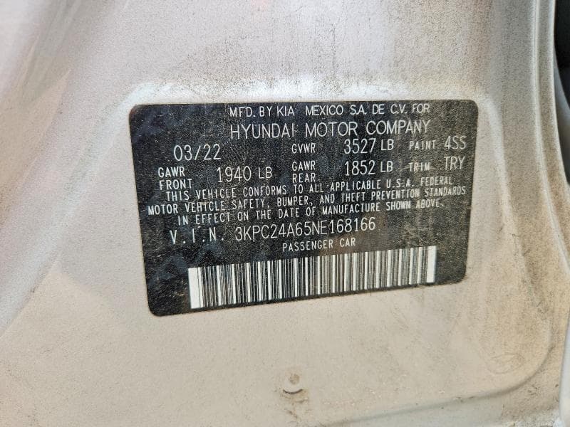 2022 HYUNDAI ACCENT SE SE 12