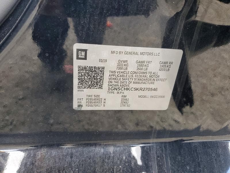 2019 CHEVROLET SUBURBAN C1500 LT C1500 LT 13