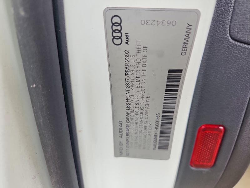 2017 AUDI A4 ULTRA PREMIUM 12