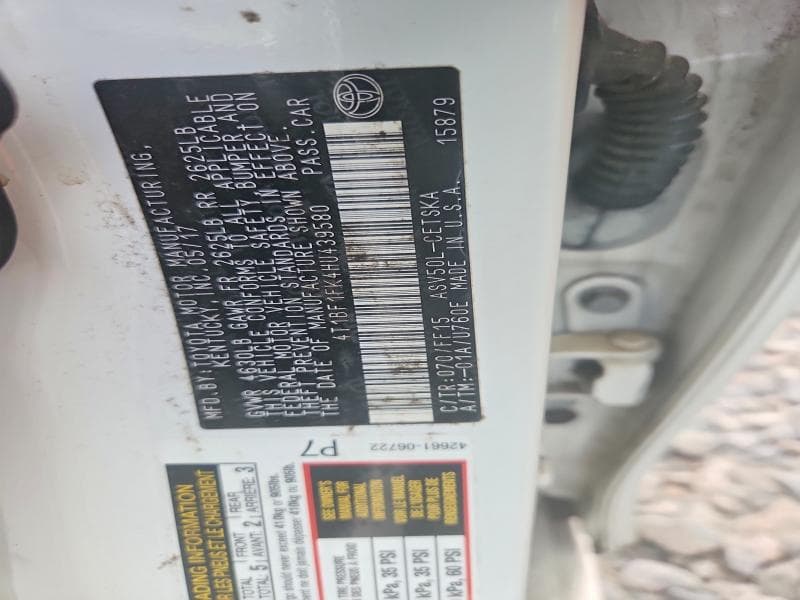 2017 TOYOTA CAMRY SE SE 12