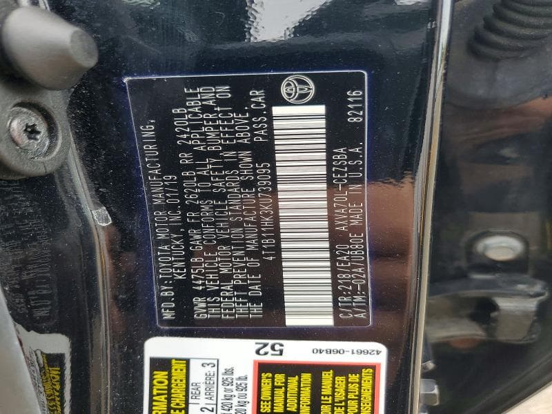 2019 TOYOTA CAMRY SE SE 13