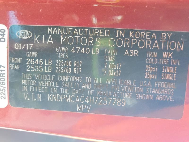 2017 KIA SPORTAGE LX 13