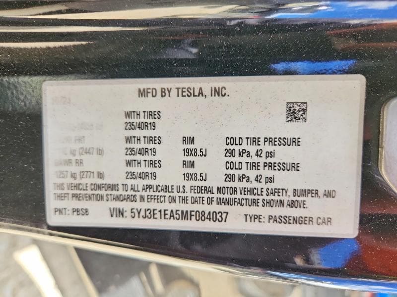 2021 TESLA MODEL 3 13