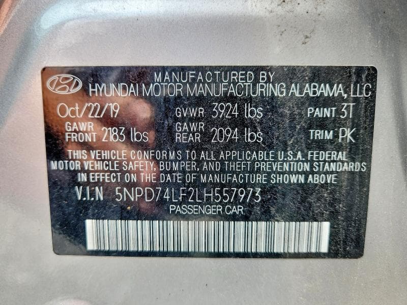 2020 HYUNDAI ELANTRA SE 12