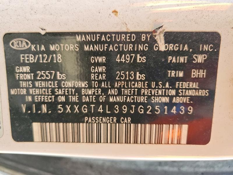 2018 KIA OPTIMA LX 13