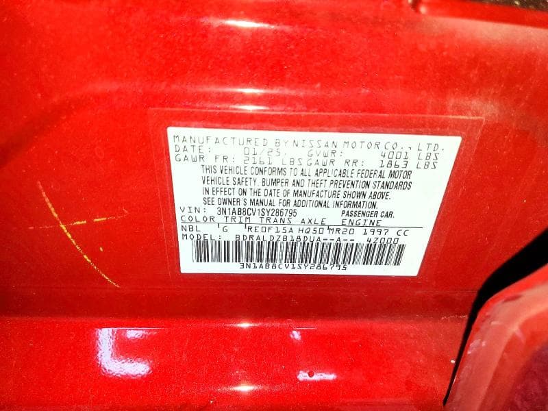 2025 NISSAN SENTRA SV 12