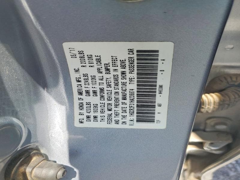 2017 HONDA ACCORD LX 12