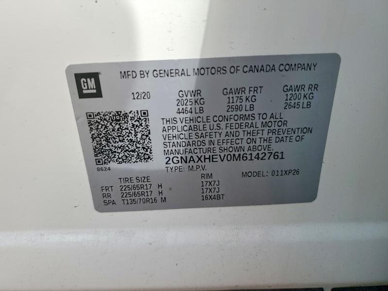 2021 CHEVROLET EQUINOX LS LS 14