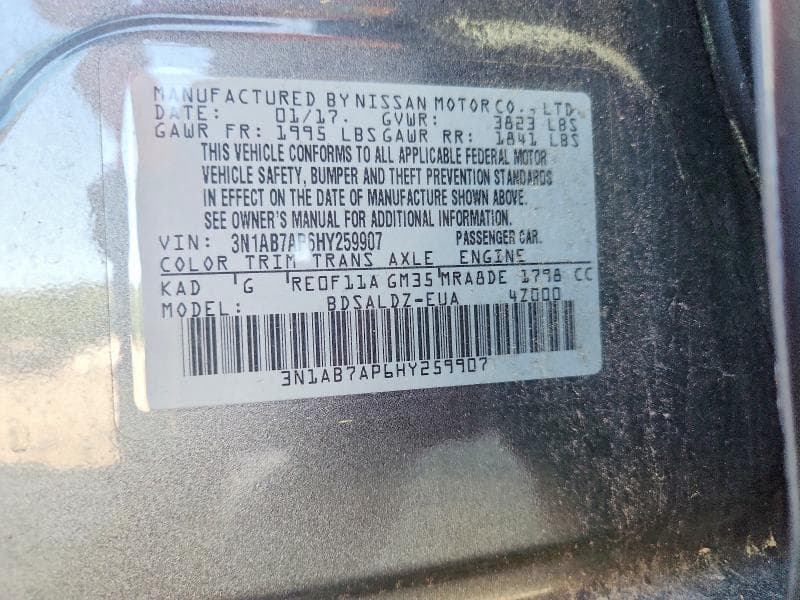 2017 NISSAN SENTRA SV 13