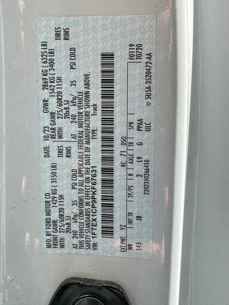 2023 FORD F150 SUPER CAB SUPER CAB 10