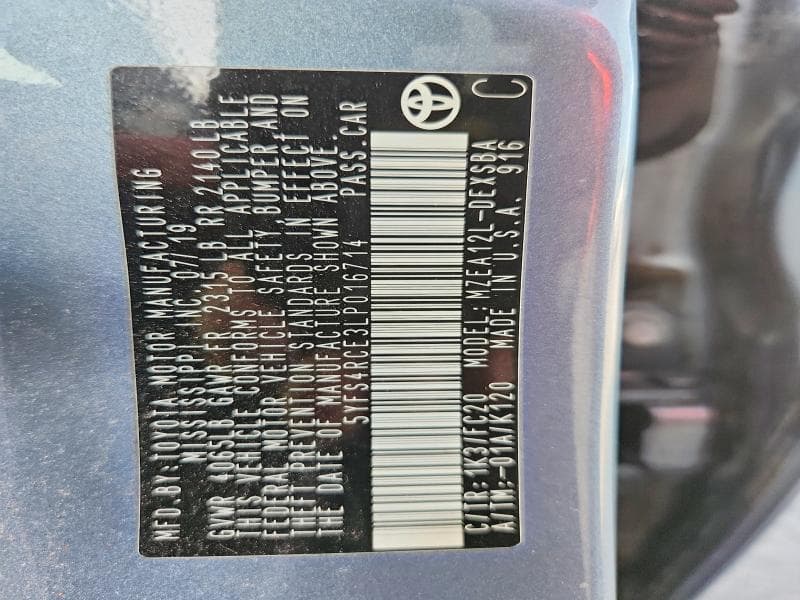 2020 TOYOTA COROLLA SE 12