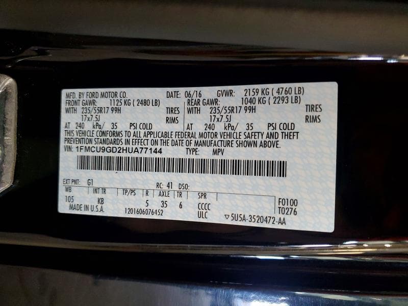 2017 FORD ESCAPE SE 13