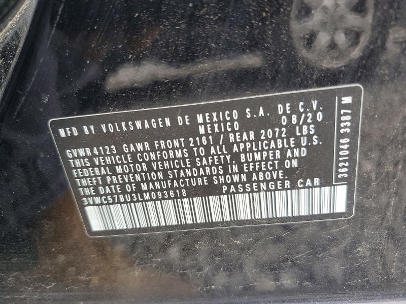 2020 VOLKSWAGEN JETTA S 12