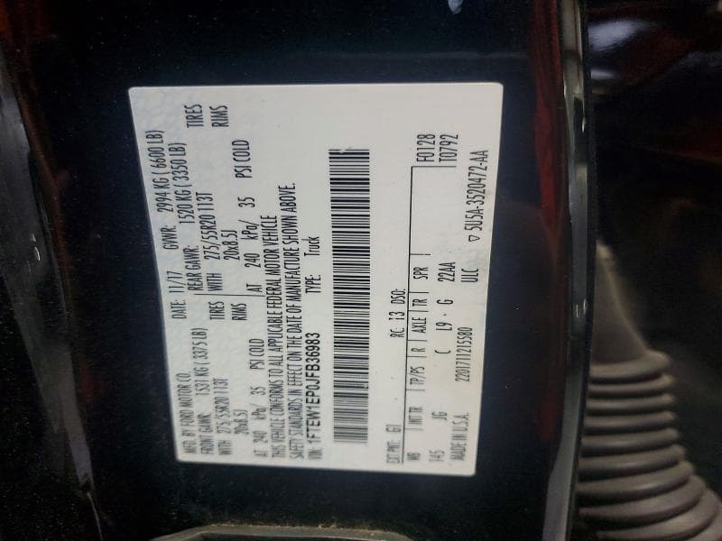 2018 FORD F150 SUPERCREW 12