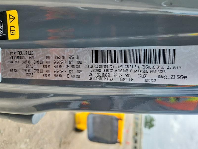 2020 JEEP GLADIATOR SPORT SPORT 12