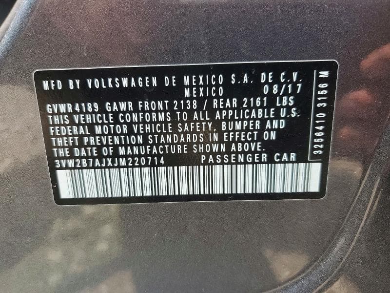 2018 VOLKSWAGEN JETTA S 12