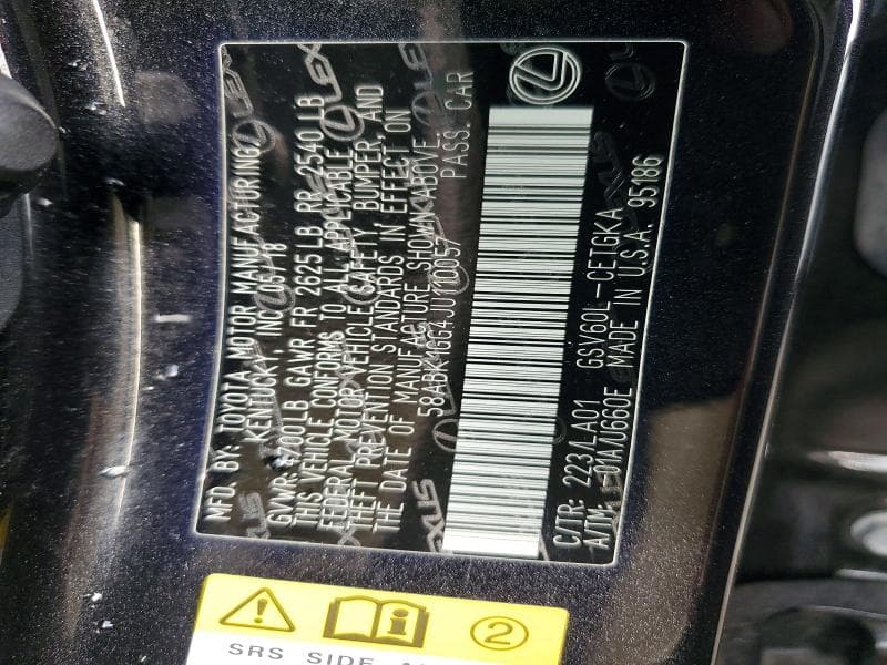 2018 LEXUS ES 350 13