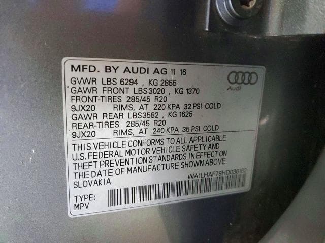 2017 AUDI Q7 PREMIUM PLUS PREMIUM PLUS 13
