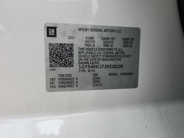 2018 CADILLAC ESCALADE ESV PLATINUM 14