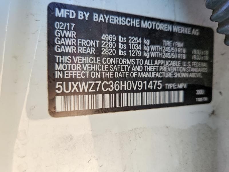 2017 BMW X3 SDRIVE28I 12