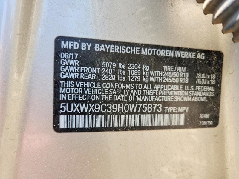 2017 BMW X3 XDRIVE28I 13