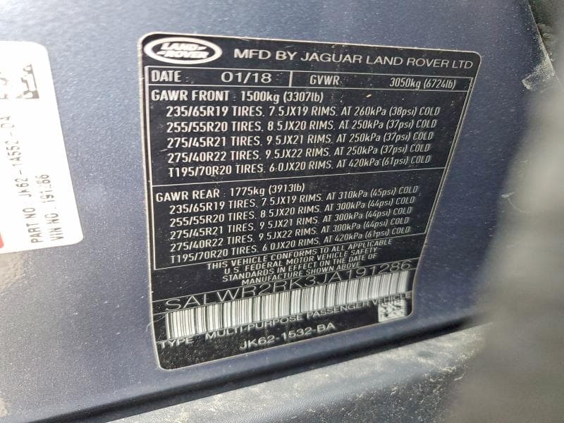 2018 LAND ROVER RANGE ROVER SPORT HSE 13