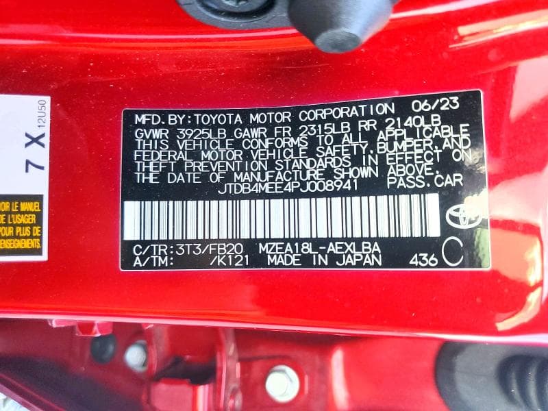 2023 TOYOTA COROLLA LE 13