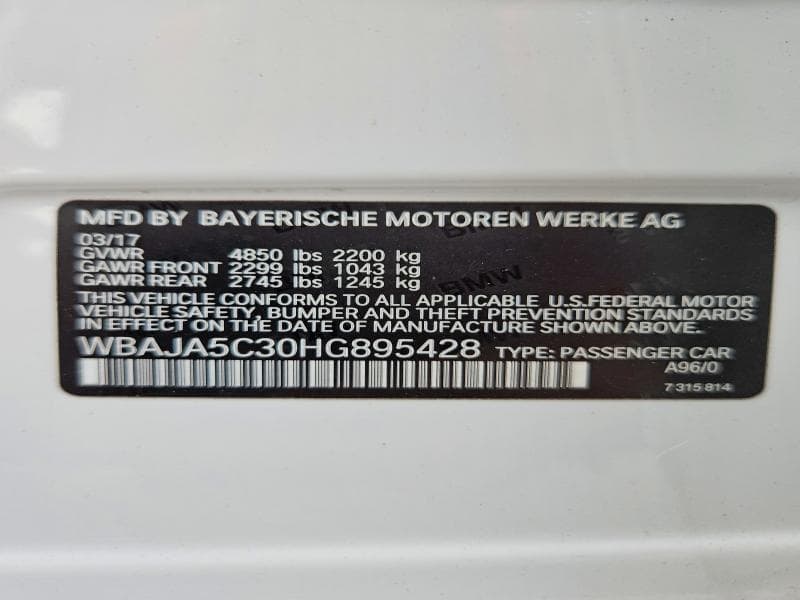 2017 BMW 530 I 12