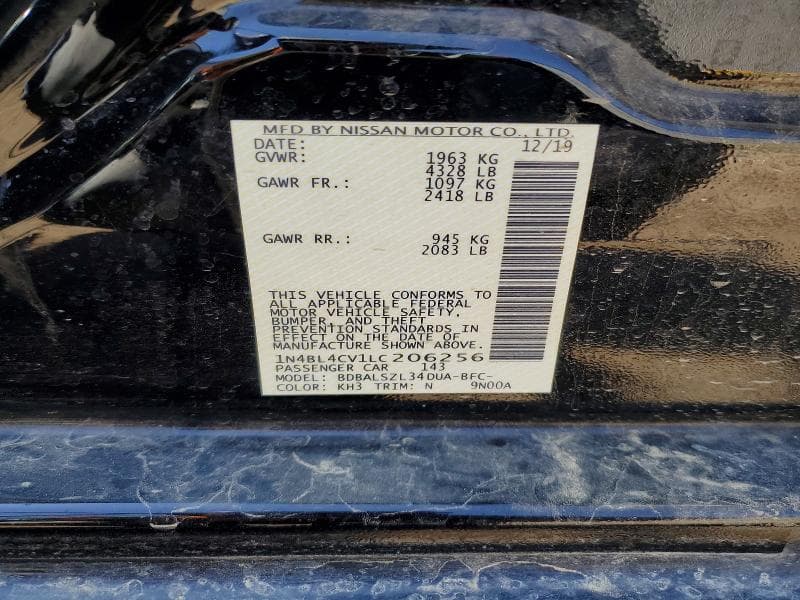 2020 NISSAN ALTIMA SR 13
