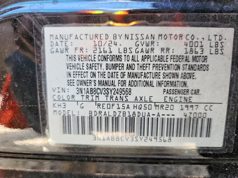 2025 NISSAN SENTRA SV 13