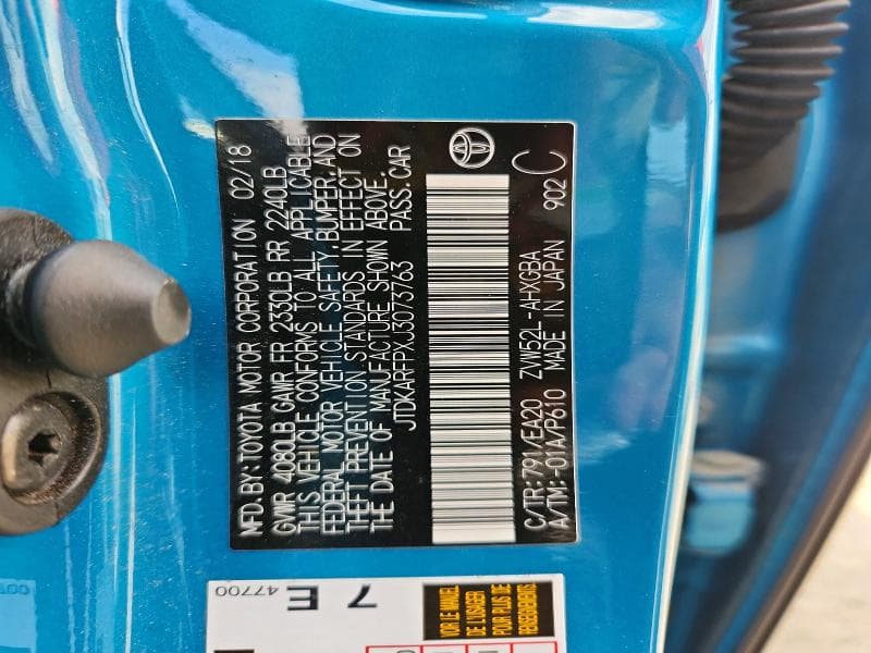 2018 TOYOTA PRIUS PRIME ADVANCED 12