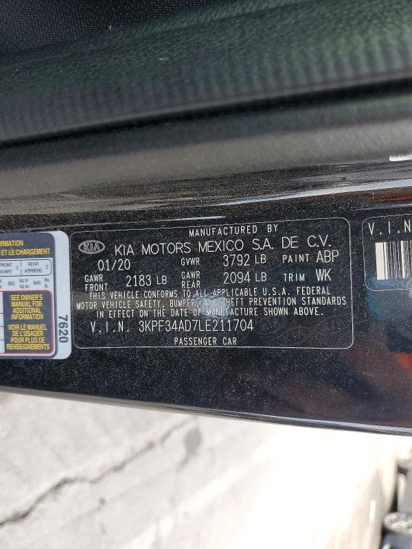2020 KIA FORTE GT LINE GT LINE 12