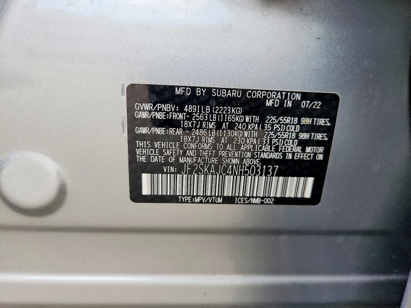 2022 SUBARU FORESTER SPORT 12