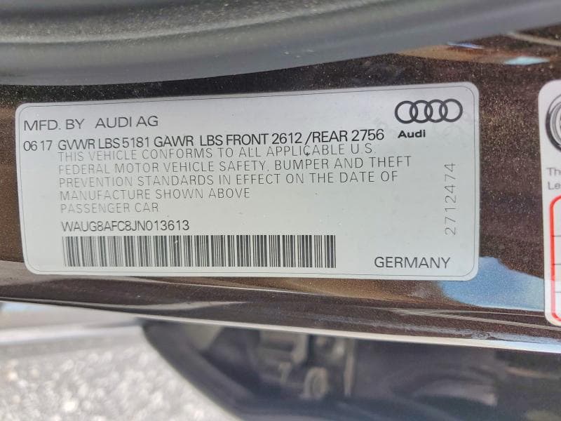 2018 AUDI A6 PREMIUM PLUS 12