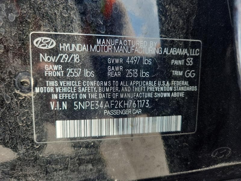 2019 HYUNDAI SONATA LIMITED 13